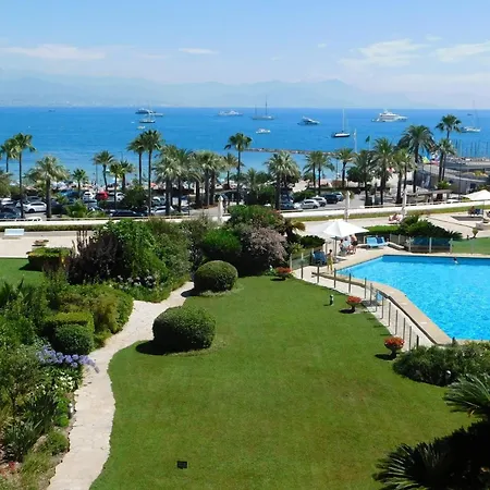 Superb T4 'port Aubernon' With Sea View Air Conditioningparking And Pool * 앙티브